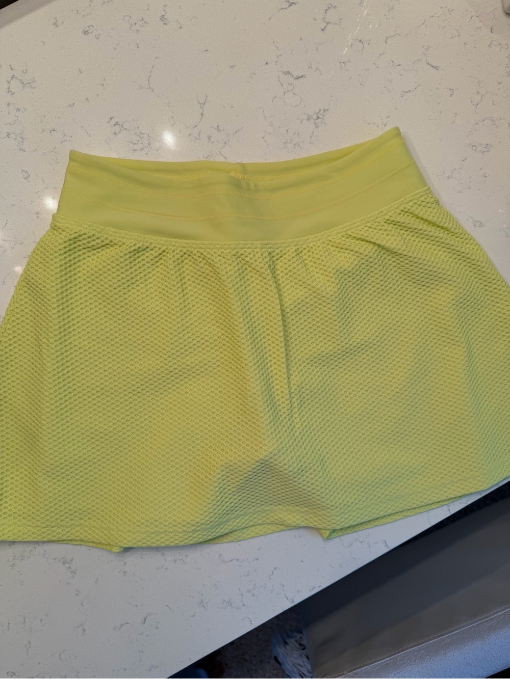 Neon Yellow Tennis Skort Set